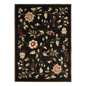 Safavieh Lyndhurst 8'-9&quot x 12'-0&quot Power Loomed Rug in Black / Multi-Color