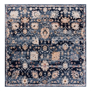 Safavieh Luna 6'-7&quot x 6'-7&quot Jute Power Loomed Rug in Navy / Blue