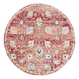 Safavieh Luna 6'-7&quot x 6'-7&quot Jute Power Loomed Rug in Red / Rust