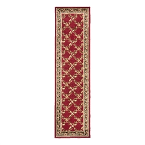 Safavieh Lyndhurst 2'-3&quot x 16'-0&quot Power Loomed Rug in Red / Black