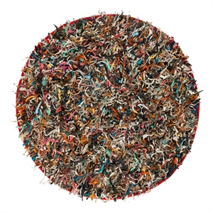 Safavieh Leather Shag 4'-0&quot x 4'-0&quot Leather Handwoven Rug in Multi-Color