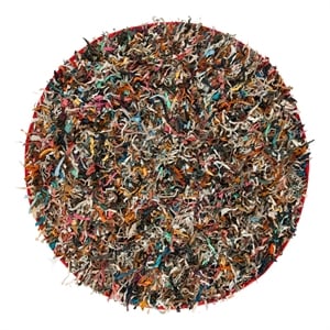 Safavieh Leather Shag 6'-0&quot x 6'-0&quot Leather Handwoven Rug in Multi-Color