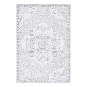 Safavieh Luna 5'-3&quot x 7'-6&quot Jute Power Loomed Rug in Gray / Ivory