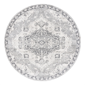 Safavieh Luna 6'-7&quot x 6'-7&quot Jute Power Loomed Rug in Gray / Ivory