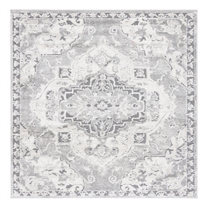 Safavieh Luna 6'-7&quot x 6'-7&quot Jute Power Loomed Rug in Gray / Ivory