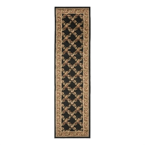Safavieh Lyndhurst 2'-3&quot x 8'-0&quot Power Loomed Rug in Black / Brown