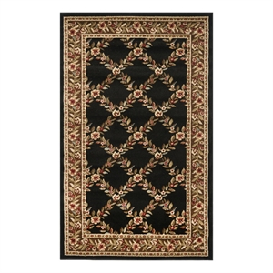Safavieh Lyndhurst 3'-3&quot x 5'-3&quot Power Loomed Rug in Black / Brown
