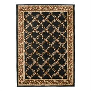 Safavieh Lyndhurst 8'-9&quot x 12'-0&quot Power Loomed Rug in Black / Brown
