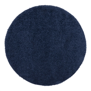 Safavieh Lindsay Shag 6'-7&quot x 6'-7&quot Polyester Power Loomed Rug in Navy