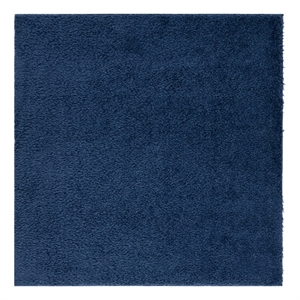 Safavieh Lindsay Shag 6'-7&quot x 6'-7&quot Polyester Power Loomed Rug in Navy