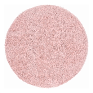 Safavieh Lindsay Shag 6'-7&quot x 6'-7&quot Polyester Power Loomed Rug in Pink