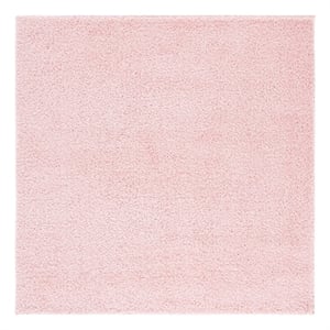 Safavieh Lindsay Shag 6'-7&quot x 6'-7&quot Polyester Power Loomed Rug in Pink