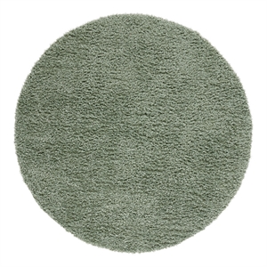 Safavieh Lindsay Shag 6'-7&quot x 6'-7&quot Polyester Power Loomed Rug in Green