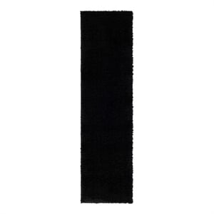 Safavieh Lindsay Shag 2'-2&quot x 8'-0&quot Polyester Power Loomed Rug in Black