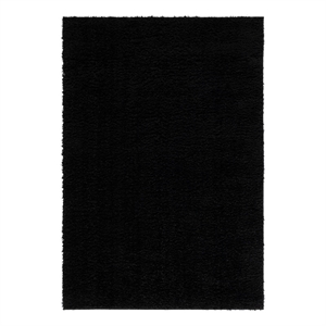 Safavieh Lindsay Shag 4'-0&quot x 6'-0&quot Polyester Power Loomed Rug in Black