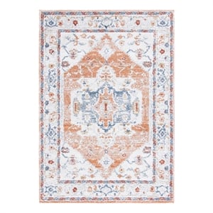 Safavieh Luna 5'-3&quot x 7'-6&quot Jute Power Loomed Rug in Ivory / Rust