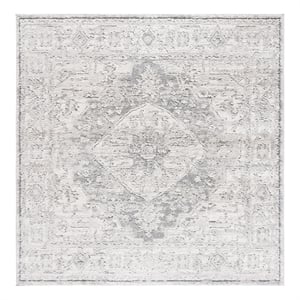 Safavieh Luna 6'-7&quot x 6'-7&quot Jute Power Loomed Rug in Gray / Ivory