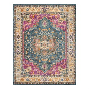 Safavieh Madison 200 10'-0&quot x 14'-0&quot Jute Power Loomed Rug in Blue / Multi-Color