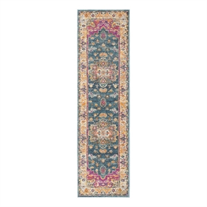 Safavieh Madison 200 2'-3&quot x 8'-0&quot Jute Power Loomed Rug in Blue / Multi-Color