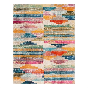 Safavieh Madison 8'-0&quot x 10'-0&quot Cotton Power Loomed Rug in Ivory / Multi-Color