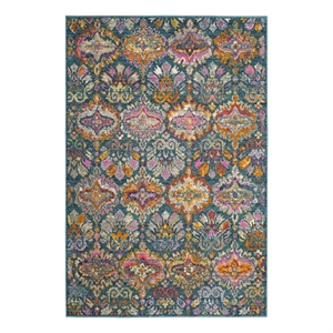 Safavieh Madison 4'-0&quot x 6'-0&quot Power Loomed Rug in Blue / Orange