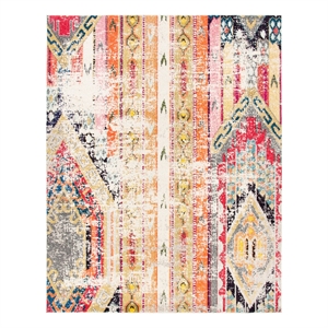 Safavieh Madison 9'-0&quot x 12'-0&quot Cotton Power Loomed Rug in Gray / Orange