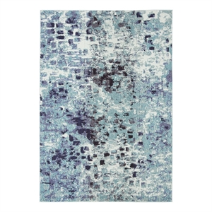 Safavieh Madison 5'-3&quot x 7'-6&quot Cotton Power Loomed Rug in Turquoise / Navy