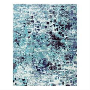 Safavieh Madison 8'-0&quot x 10'-0&quot Cotton Power Loomed Rug in Turquoise / Navy