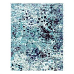 Safavieh Madison 9'-0&quot x 12'-0&quot Cotton Power Loomed Rug in Turquoise / Navy