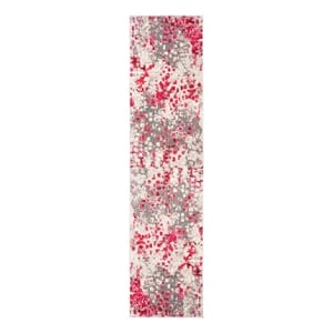 Safavieh Madison 2'-2&quot x 8'-0&quot Cotton Power Loomed Rug in Gray / Red