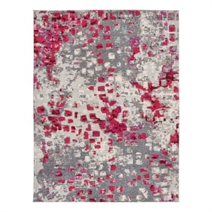 Safavieh Madison 6'-0&quot x 9'-0&quot Cotton Power Loomed Rug in Gray / Red
