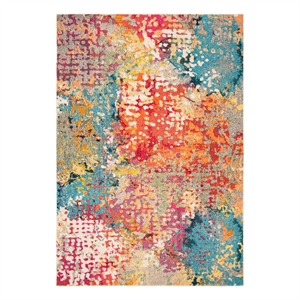 Safavieh Madison 5'-3&quot x 7'-6&quot Cotton Power Loomed Rug in Ivory / Multi-Color