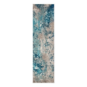 Safavieh Madison 2'-0&quot x 8'-0&quot Cotton Power Loomed Rug in Blue / Beige