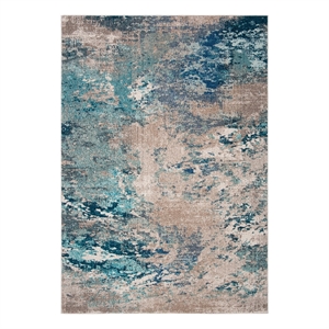 Safavieh Madison 4'-0&quot x 6'-0&quot Cotton Power Loomed Rug in Blue / Beige