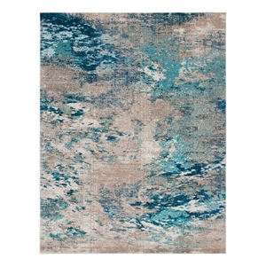 Safavieh Madison 9'-0&quot x 12'-0&quot Cotton Power Loomed Rug in Blue / Beige
