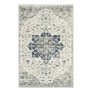 Safavieh Madison 900 4'-0&quot x 6'-0&quot Jute Power Loomed Rug in Ivory / Navy