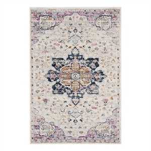 Safavieh Madison 900 4'-0&quot x 6'-0&quot Jute Power Loomed Rug in Ivory / Fuscia