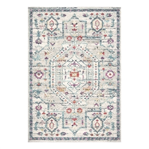 Safavieh Madison 900 5'-3&quot x 7'-6&quot Jute Power Loomed Rug in Light Gray / Fuscia
