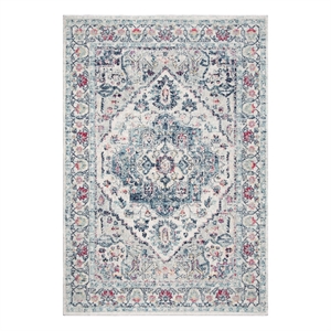 Safavieh Madison 900 5'-3&quot x 7'-6&quot Jute Power Loomed Rug in Navy / Fuscia