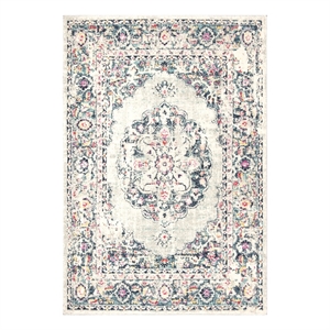 Safavieh Madison 900 5'-3&quot x 7'-6&quot Jute Power Loomed Rug in Light Gray / Fuscia