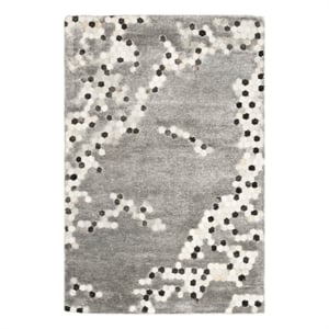 Safavieh Manhattan 4'-0&quot x 6'-0&quot Leather Hand Tufted Rug in Gray / Ivory