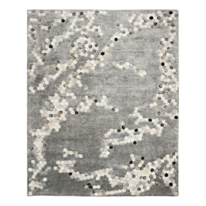 Safavieh Manhattan 8'-0&quot x 10'-0&quot Leather Hand Tufted Rug in Gray / Ivory