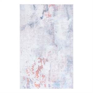 Safavieh Malibu 3'-0&quot x 5'-0&quot Polyester Power Loomed Rug in Ivory / Rust