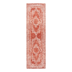 Safavieh Metro 2'-3&quot x 8'-0&quot Wool Hand Tufted Rug in Rust / Ivory