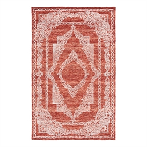 Safavieh Metro 5'-0&quot x 8'-0&quot Wool Hand Tufted Rug in Rust / Ivory