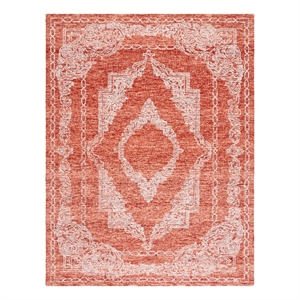 Safavieh Metro 6'-0&quot x 9'-0&quot Wool Hand Tufted Rug in Rust / Ivory