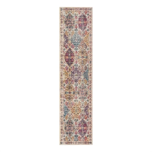 Safavieh Merlot 100 2'-0&quot x 8'-0&quot Cotton Power Loomed Rug in Cream/Multi-Color