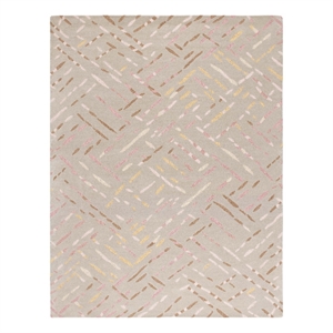 Safavieh Metro 8'-0&quot x 10'-0&quot Wool and Cotton Hand Tufted Rug in Taupe / Pink
