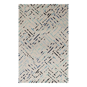 Safavieh Metro 4'-0&quot x 6'-0&quot Wool and Cotton Hand Tufted Rug in Gray / Blue