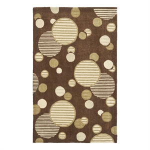Safavieh Modern Art 8'-0&quot x 10'-0&quot Polyester Hand Tufted Rug inBrown/Multi-Color